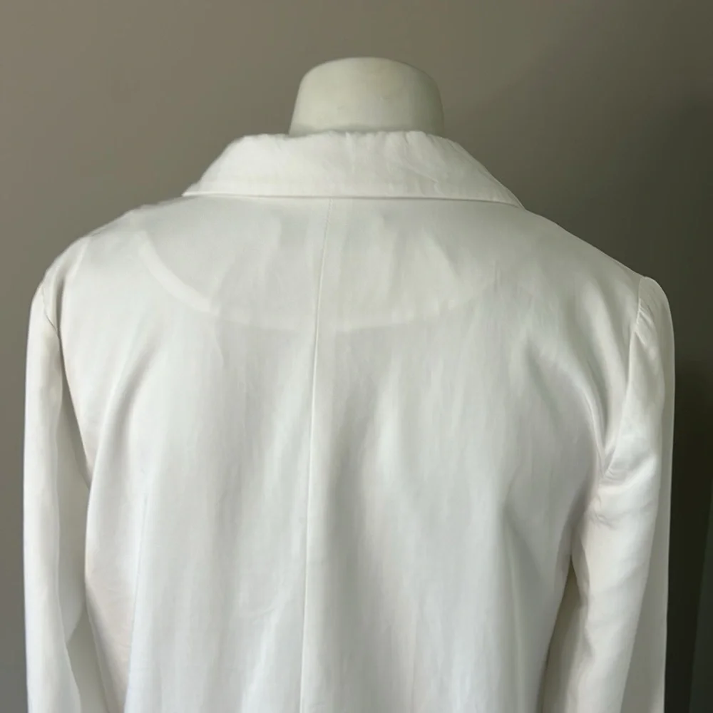 CAROLINE CONSTAS Ruffle Blazer Dress Split Ruffle Sleeve White Revolve Sz XS - Picture 10 of 16